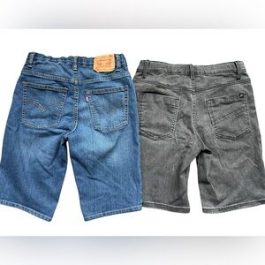 Boy’s Blue and Gray Denim Shorts - Size XL/14
